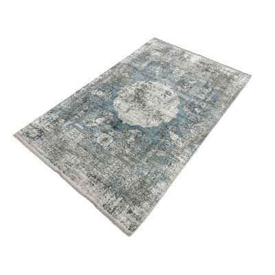 One-of-a-Kind 3'11" X 5'11" New Age Wool Area Rug in