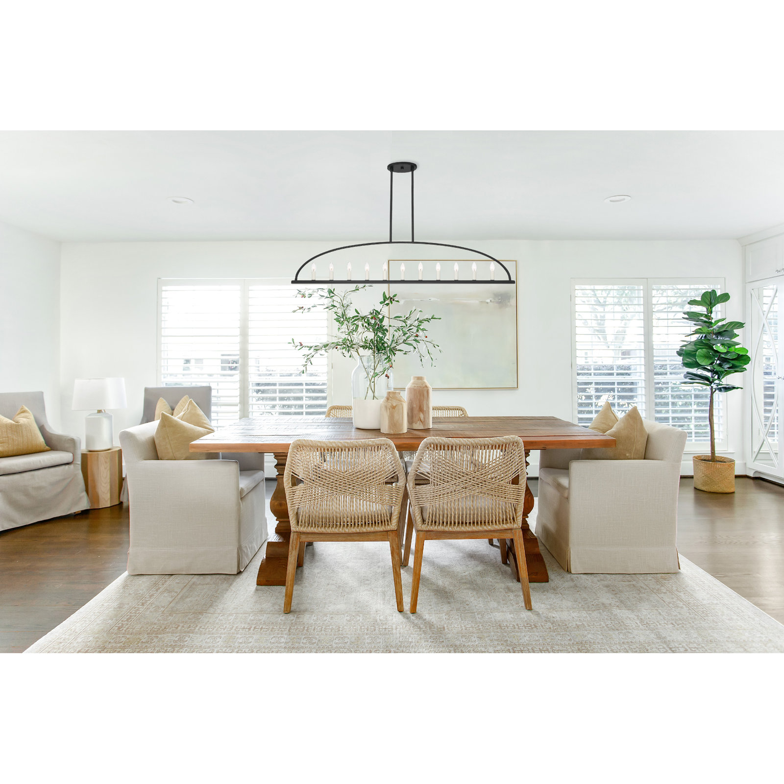 Roumel 11-Light Chandelier, Black