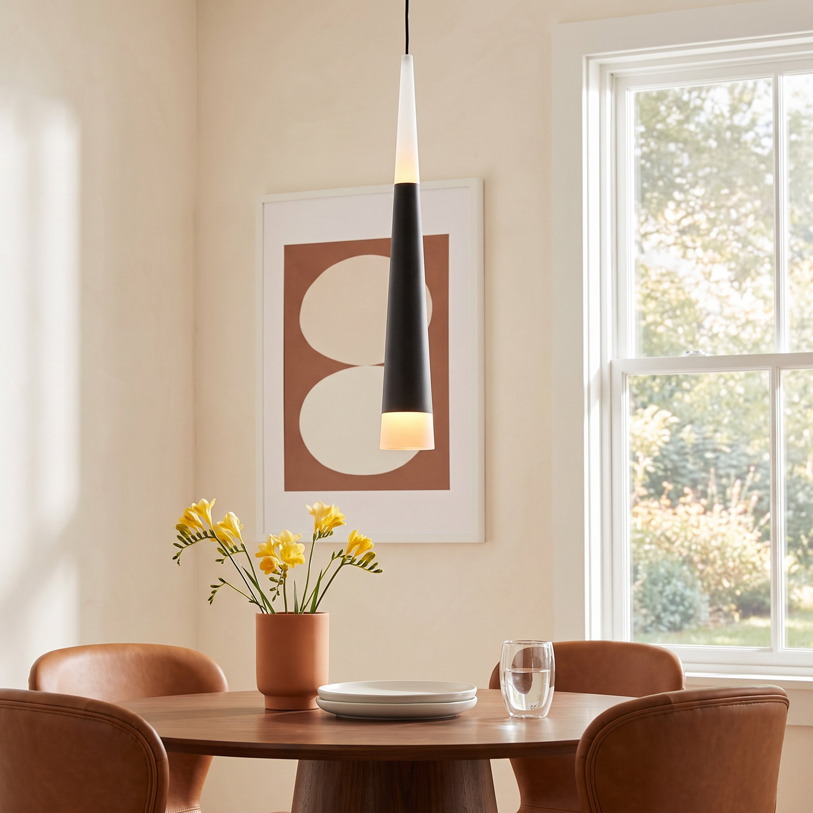 Ultra Dimmable 1 - Light Pendant, Black/White, Black