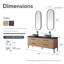 Meuble-lavabo double en chêne nord-américain Kaminski-529932655