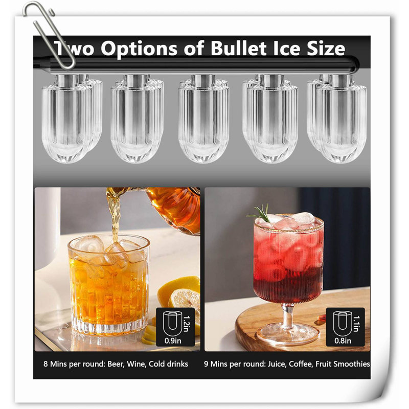 GLOBAL GIRLS LLC 33 Lb. Daily Production Bullet Clear Ice Countertop Machine