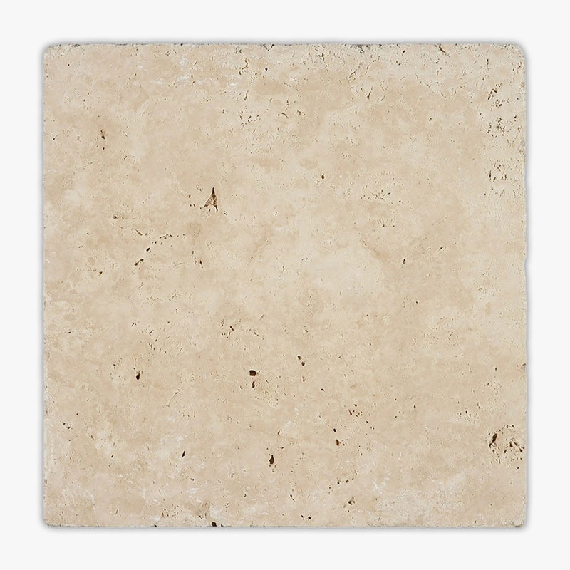 Ivory Tumbled 6x6 Travertine Tile