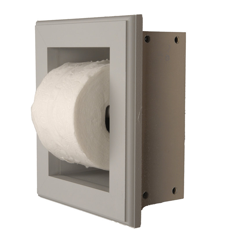Porte-papier hygiénique encastré Tracy, Avec une couche d'apprêt
