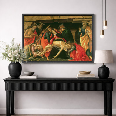 Lamentation of Christ Renaissance Religious Artwork, Bedroom Pictures, Framed Canvas Giclee Print Wall Art.