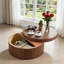 Table basse ronde et moderne avec rangement, table d'appoint décorative pour salon-2139073880