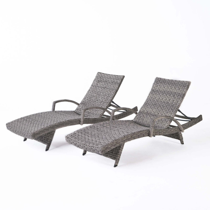 Chaise longue en osier Crete