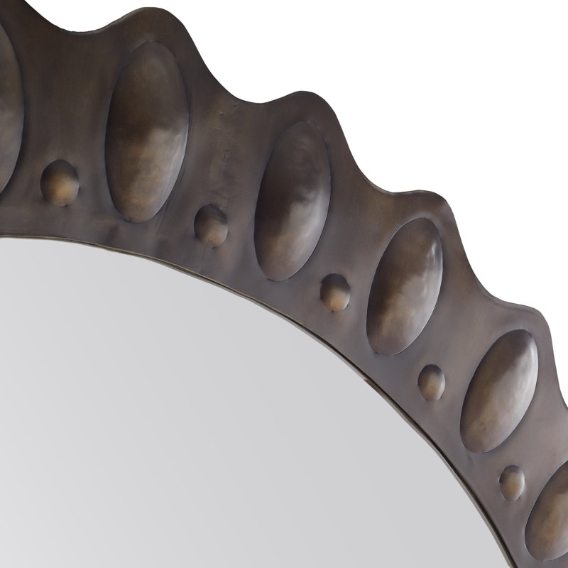 Greenly Round Iron Mirror