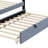 Twin-Sized Velvet-Upholstered Platform Bed With An Integrated Twin-Sized Trundle Bed-163587142