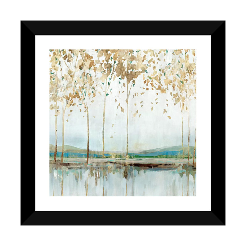 «River Breath II» par Isabelle Z - reproduction d'art, H 16 po x l 16 po x p 1 po, Papier encadré noir, Blanc