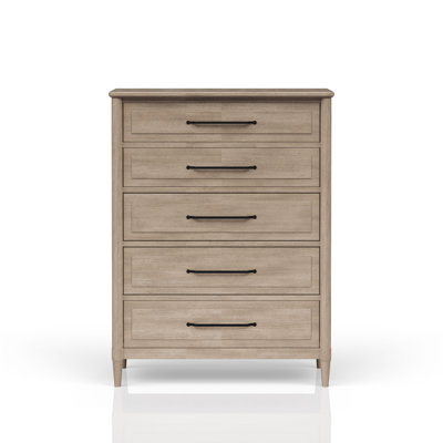 Commode 5 tiroirs finition sable