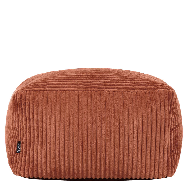 Soul 40Cm Square Pouffe Ottoman, Orange