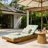 Acacia Wood Chaise Lounge with 2-Fold Thin Cushion-1812683138