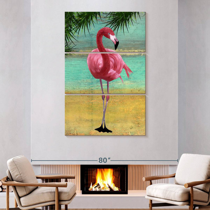 Brampt Flamingo Frame I, 74" H x 48" W
