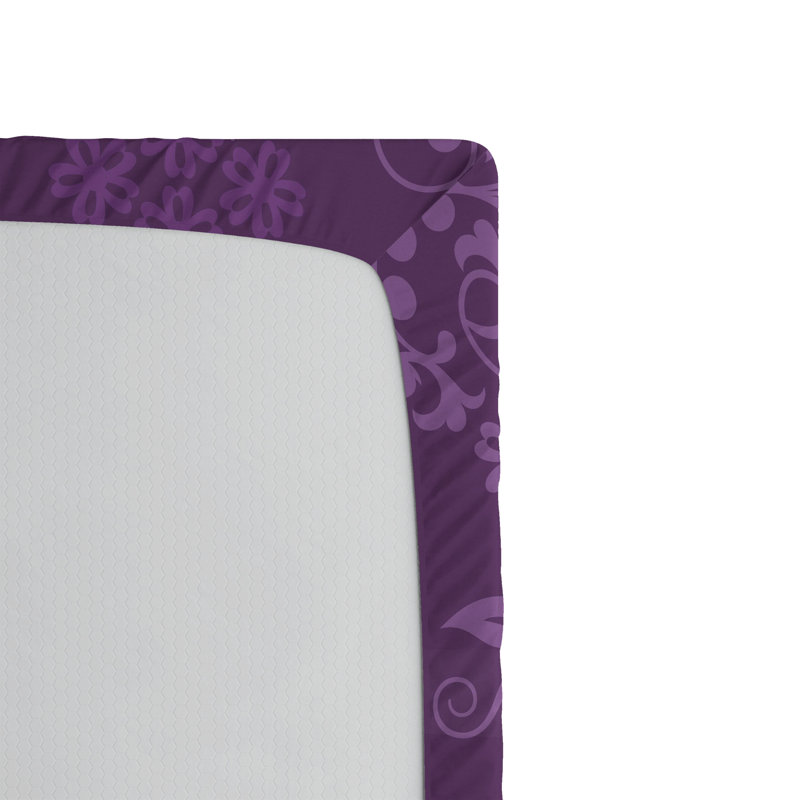 Drap-housse orange Ambesonne, Floral violet, Drap-housse grand