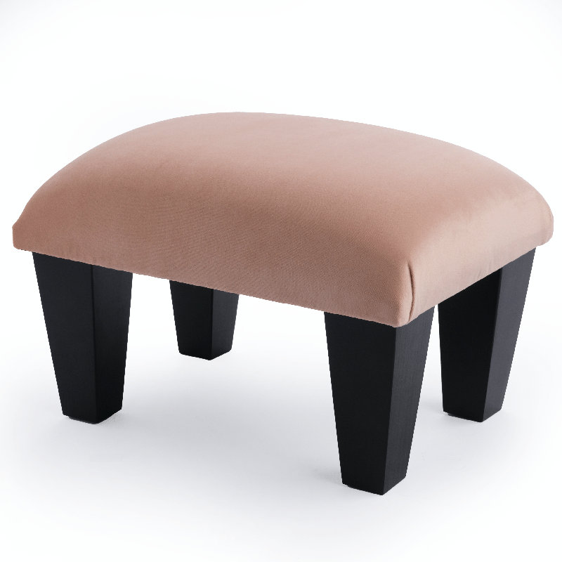 Gunes 38cm Wide Velvet Rectangle Footstool Ottoman