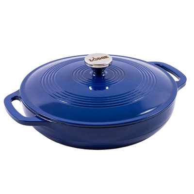 3.6 Quart Enameled Cast Iron Braiser, Indigo