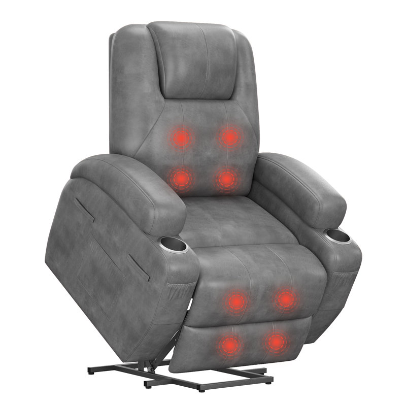 Fauteuil inclinable électrique avec massage Power Lift, Gris