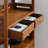 Simple solid wood storage cabinet bookcase