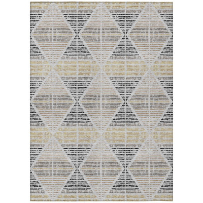 Machine Washable Indoor/Outdoor Chantille ACN2671 Geometric Rug