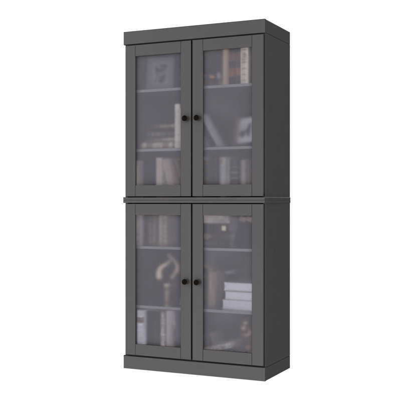 Bibliothèque à 6 tablettes Uriyah, Gris