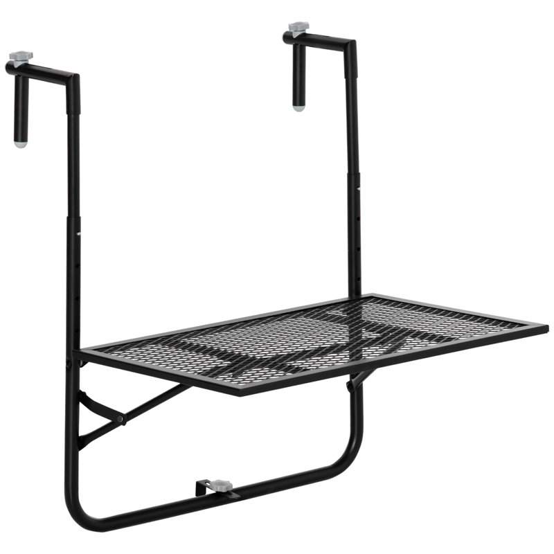 Achel Rectangular Metal Folding Outdoor Balcony Table , 60cm cm W 60cm cm D