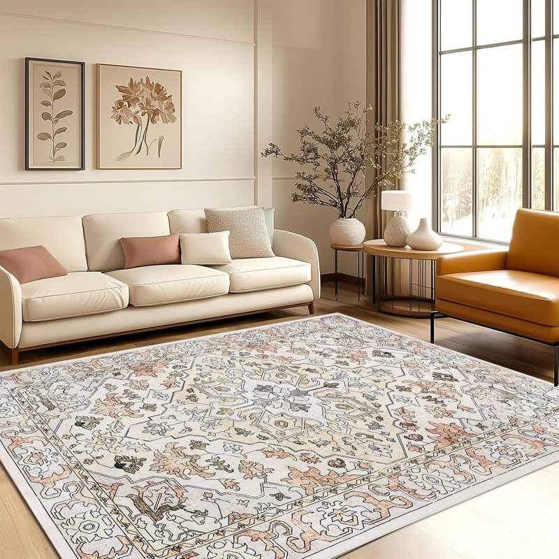 Tapis d'entrée pour tapis d'entrée, tapis rétro lavable à poils courts et doux, antidérapant et doux pour la cuisine, la chambre à coucher et la salle de bain (2 pi x 6 pi)