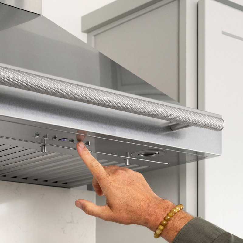 ZLINE Autograph Edition 48 in. Wall-Mount Range Hood Helix Handle (Set of 1) in Matte Black (RHHZ-K-MB-48), Stainless Steel