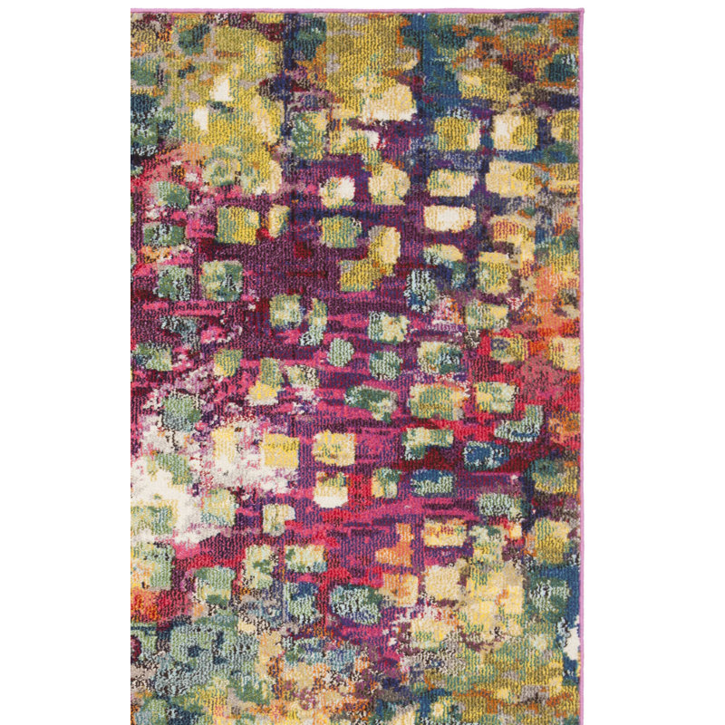 Tapis abstrait Vansickle Performance, Carré 3 pi