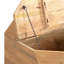 Table basse contemporaine en bois massif avec rangement octogonal, naturel