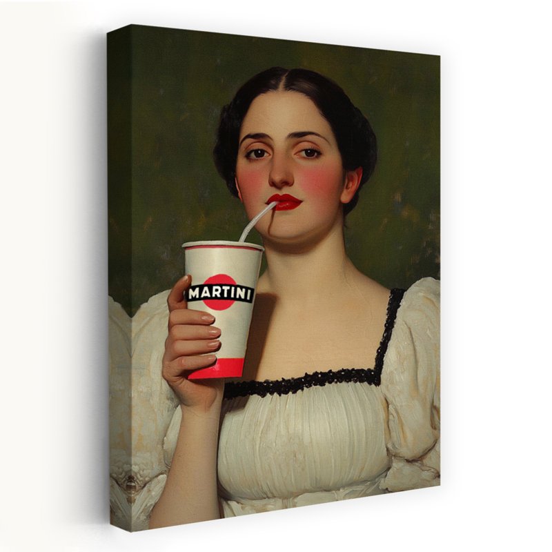 Art contemporain rétro, romantique, surréel, H 60 po x l 40 po