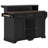 Farmhouse 53.2" Kitchen Island With Power Outlet, Rolling Island Table, Bar Cabinet With Storage 4 Door Shelves And 3 Drawers-1375874375