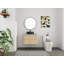 Meuble-lavabo mural 29 1/2 po - 5 options de lavabo couleur, armoire en bois clair et plateau en pierre reconstituée (Type E)-1676107658
