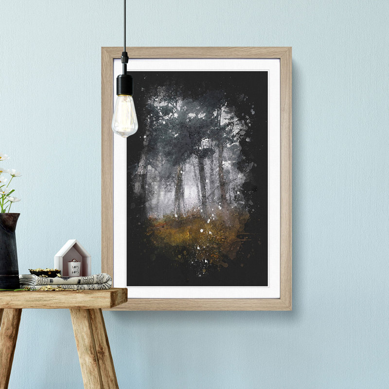 Forest in Russia - Picture Frame Graphic Art Print, 87cm H x 62cm W x 2cm D, Oak Framed