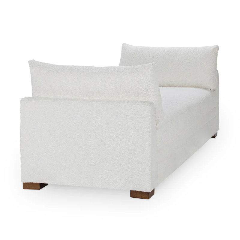 Audrey Upholstered Fabric Daybed, Rise White  Performance Upholstery