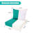 Fade Resistant Outdoor Chair Cushions Set Of 4, 24X28 Deep Seat Patio Cushions, 28D High Resilience Foam Replacement Patio Chair Cushions Set Of 4 With Removable Cover For Sofa, Adirondack Chair, Sectional,Turquoise-124950021-124950022