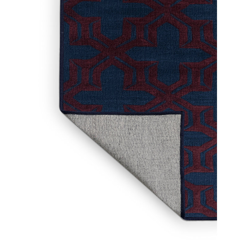 Machine Washable Trellis Gray Area Rug, Square 4'