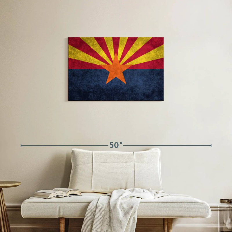 Borges Grunge Arizona Flag, 20" H x 30" W