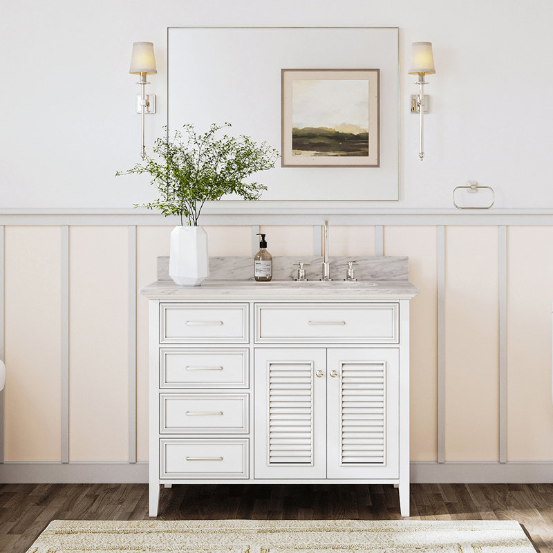 Kensington 43'' W Single Vanity, White, Right