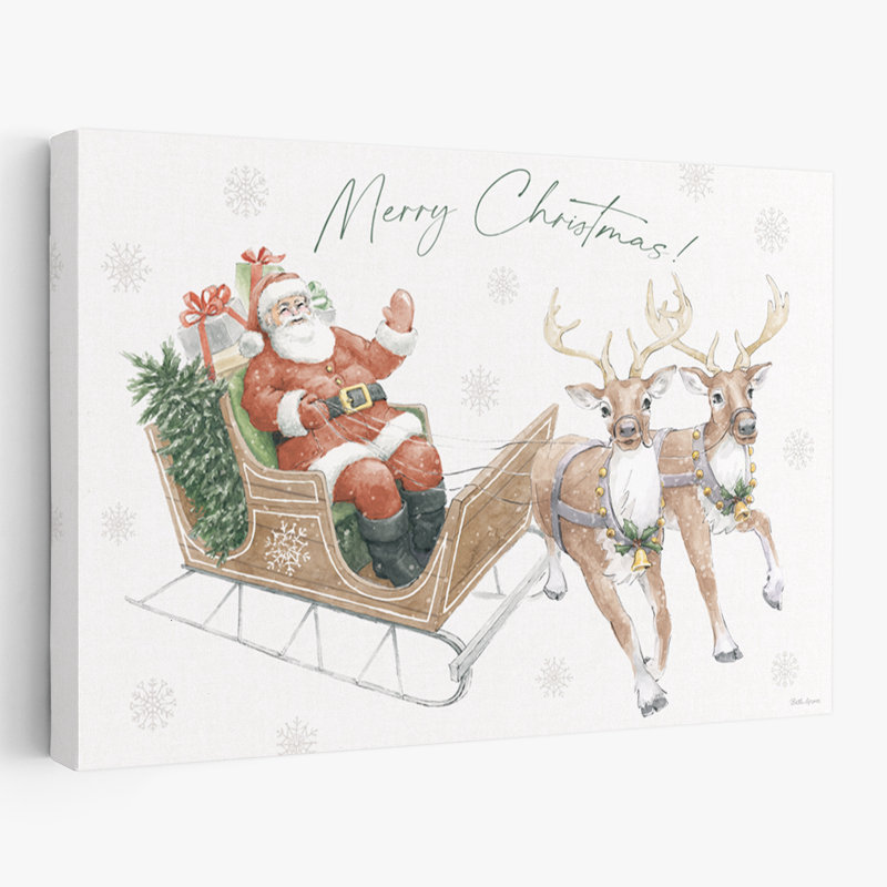 Doux saison rouge I - art de Noël crème brun, H 16 po x l 24 po