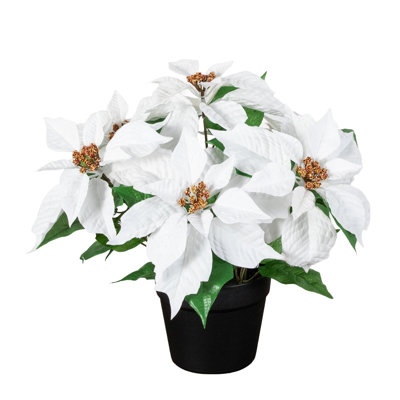 15in. Artificial Poinsettia Plant