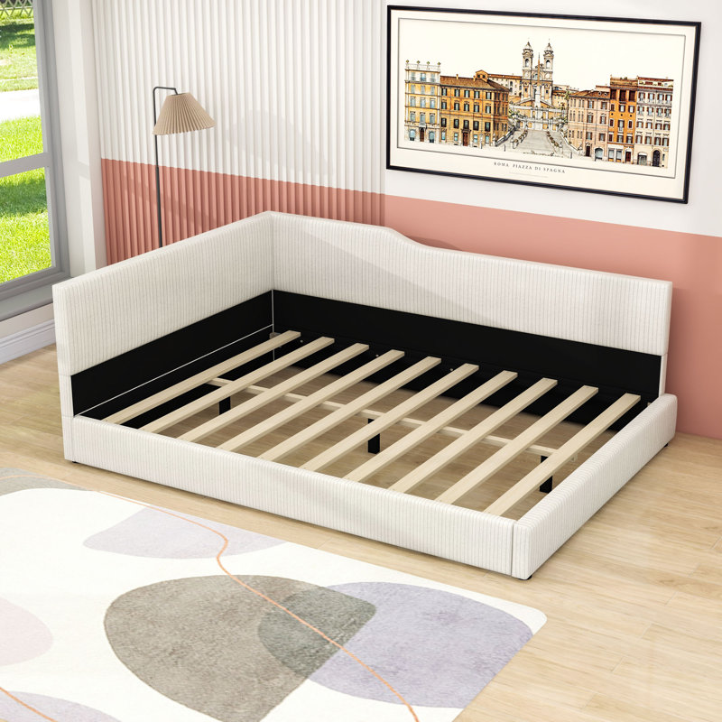 Full Daybed with Slats, Beige