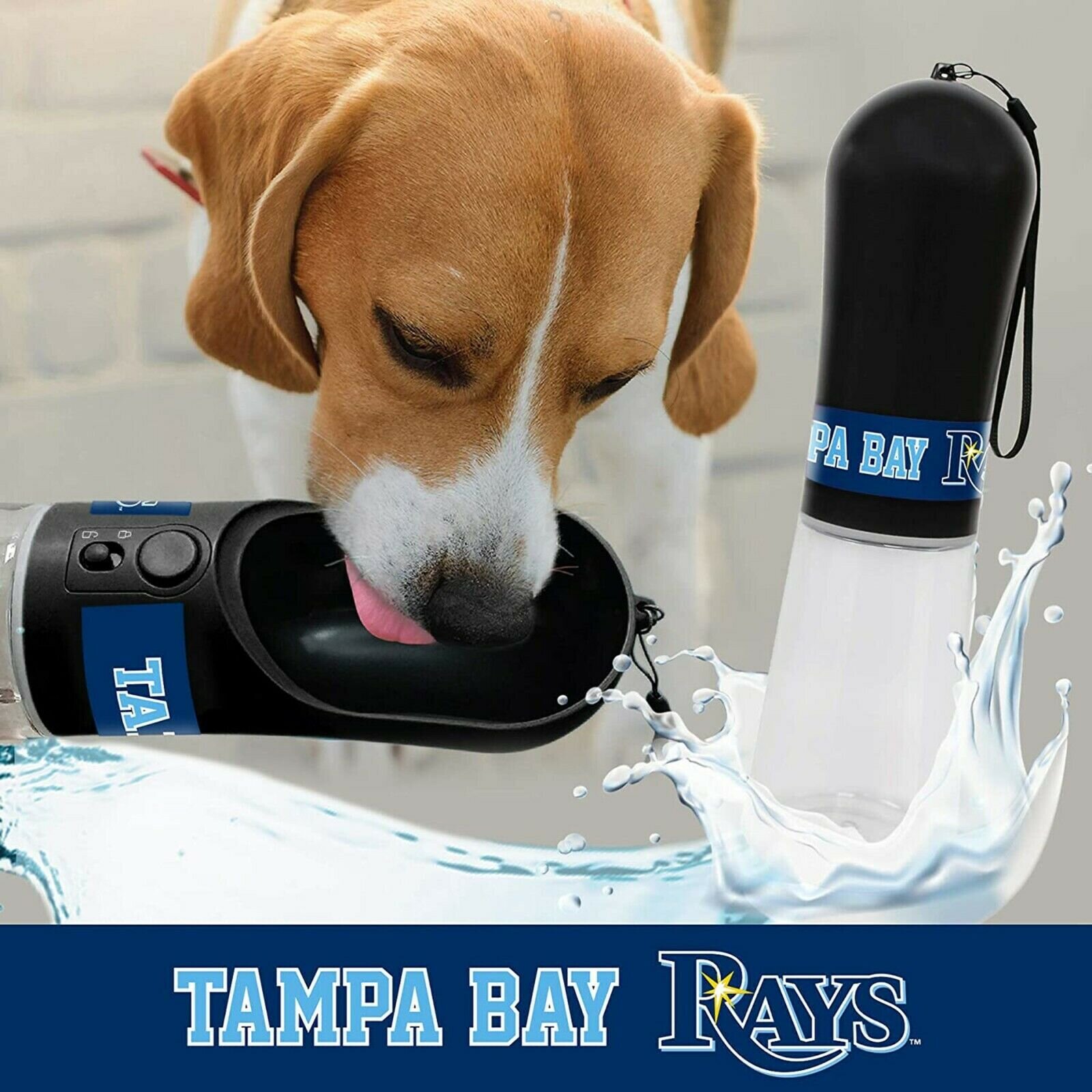 MLB Tampa Bay Portable Dog Water Bowl Pets First
