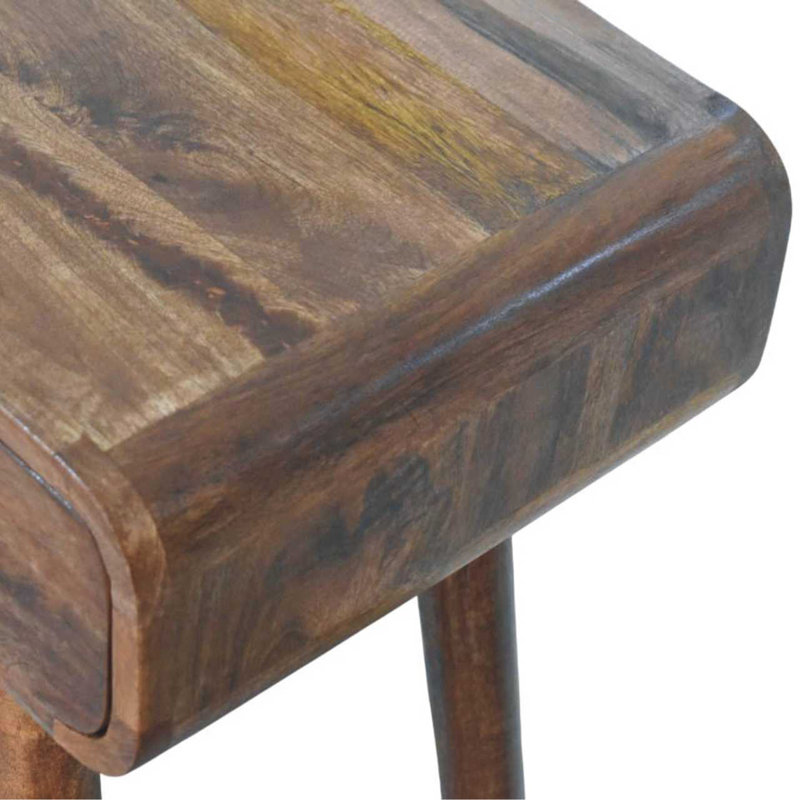 Console à deux tiroirs en bois courbé