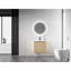 Meuble-lavabo de 61 cm (24 po) avec lavabo en céramique blanche, porte à fermeture amortie, emballage démonté, contreplaqué, chêne américain - Meuble-lavabo élégant, fermeture silencieuse, bords arrondis, nettoyage facile, style moderne, installation facile, résistant aux égratignures et