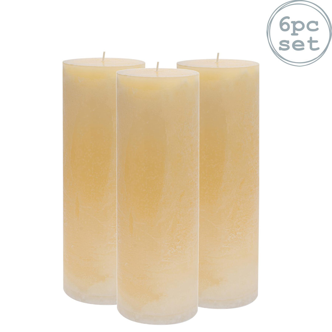 Nicola Spring - Round Vanilla Pillar Candles - Cream
