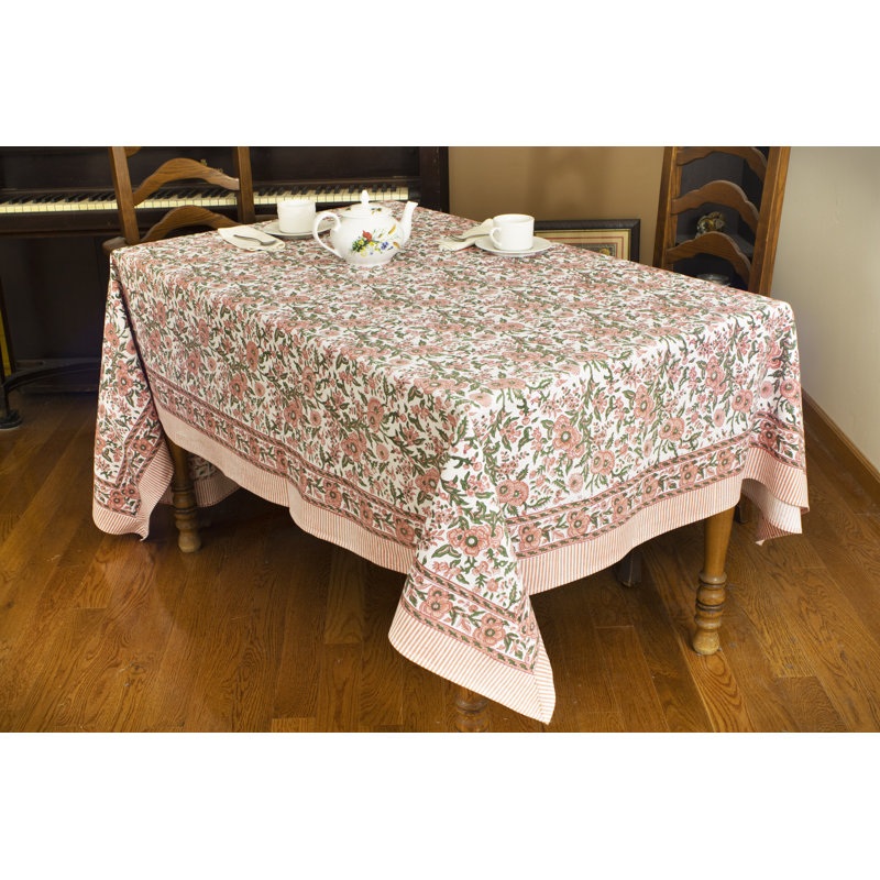 Jailen Floral Cotton Tablecloth, 60" Square
