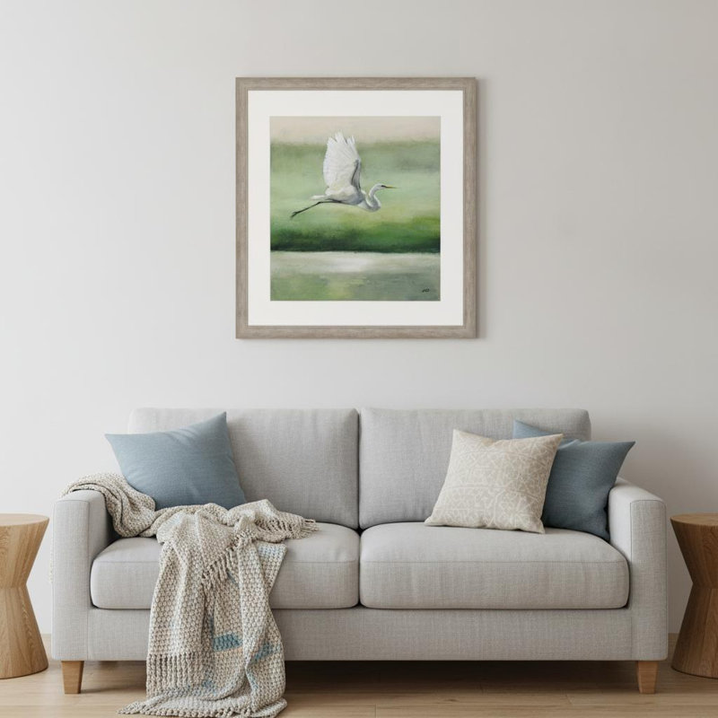 «Flight», reproduction d'art encadrée argentée