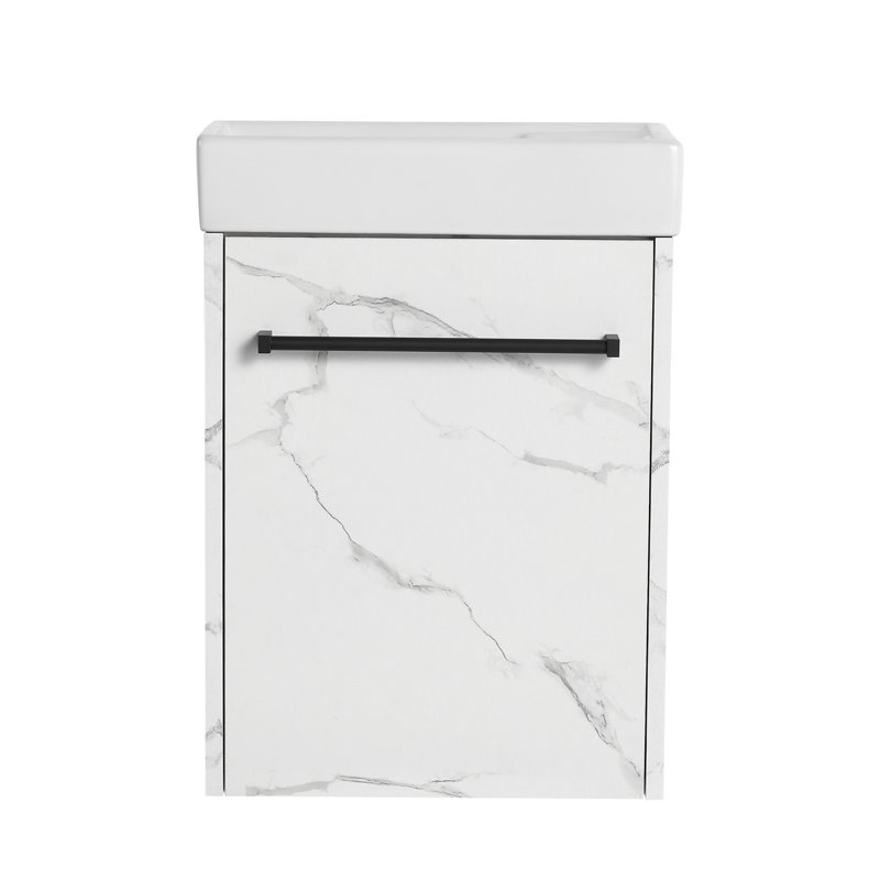 Meuble-lavabo mural compact Uriel