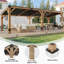 Grand pavillon de jardin en bois d'épinette classique 10 x 20 pi avec toit incliné et toit rigide en métal