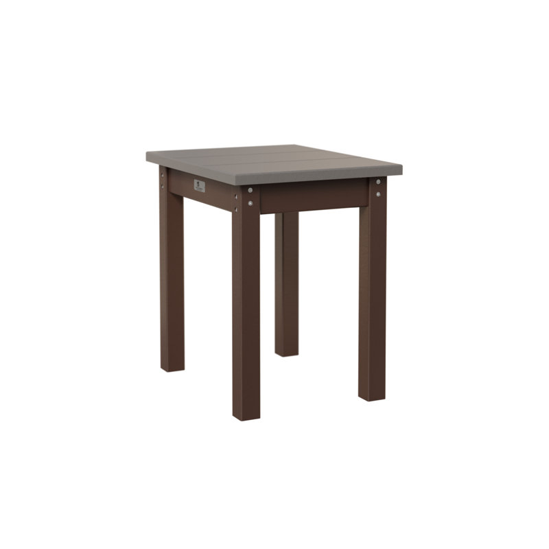 Berlin Gardens Economy End Table, Chocolate Brown, Light Gray